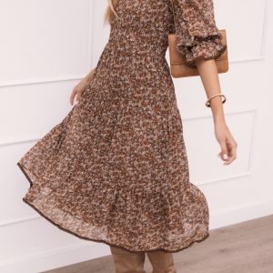 Simone Midi Dress - Camel(XS)